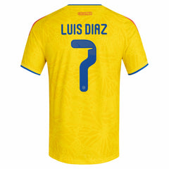 Luis Diaz Colombia National Team 2026 Home Jersey Yellow sale