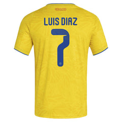 Luis Diaz Colombia National Team 2026 Home Replica Jersey Yellow
