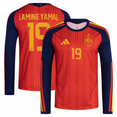Lamine Yamal Spain National Team 2026 Home Replica Long Sleeve Jersey Red sale