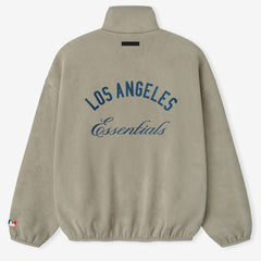 Los Angeles Dodgers Fear of God x MLB Unisex Modern Suede Half-Zip Jacket - Gray Jackets