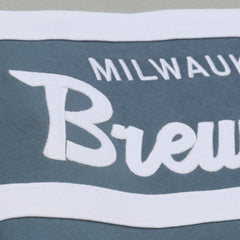 Milwaukee Brewers Mitchell & Ness Cooperstown Collection Thunderstorm Head Coach Hoodie - Gray Hoodies