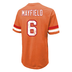 Baker Mayfield Tampa Bay Buccaneers Majestic Threads Oversized T-Shirt Orange
