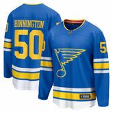 NHL Jordan Binnington St. Louis Blues Fanatics Home Breakaway Jersey - Blue