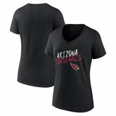 Arizona Cardinals Women's Hustle V-Neck T-Shirt Black