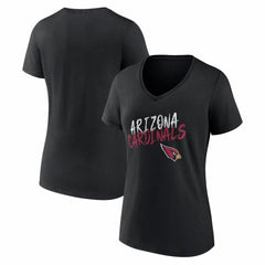 Arizona Cardinals Women's Hustle V-Neck T-Shirt Black