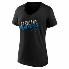 Carolina Panthers Women's Hustle V-Neck T-Shirt Black