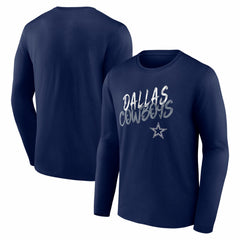 Dallas Cowboys Hustle Long Sleeve T-Shirt Navy