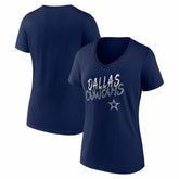 Dallas Cowboys Women's Hustle V-Neck T-Shirt Navy