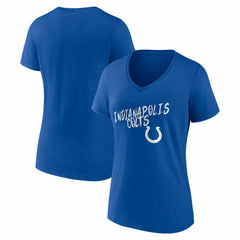 Indianapolis Colts Women's Hustle V-Neck T-Shirt Royal