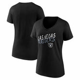 Las Vegas Raiders Women's Hustle V-Neck T-Shirt Black