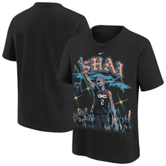 Shai Gilgeous-Alexander Oklahoma City Thunder Youth City Edition Player T-Shirt Black