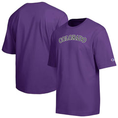 Colorado Rockies Champion All Star Chenille Wordmark T-Shirt - Purple T-shirts