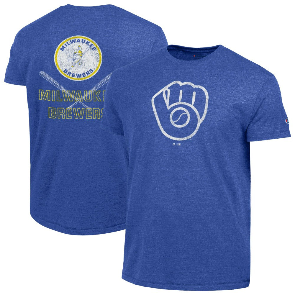 Milwaukee Brewers Champion Tri-Blend T-Shirt - Heather Royal T-shirts