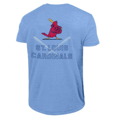 St. Louis Cardinals Champion Tri-Blend T-Shirt - Heather Light Blue T-shirts
