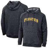 Pittsburgh Pirates Champion Triumph Tri-Blend Raglan Hoodie - Black Hoodies