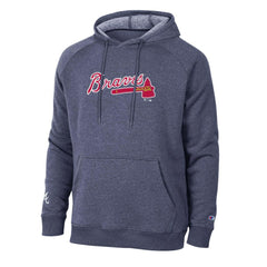 Atlanta Braves Champion Triumph Tri-Blend Raglan Hoodie - Navy Hoodies
