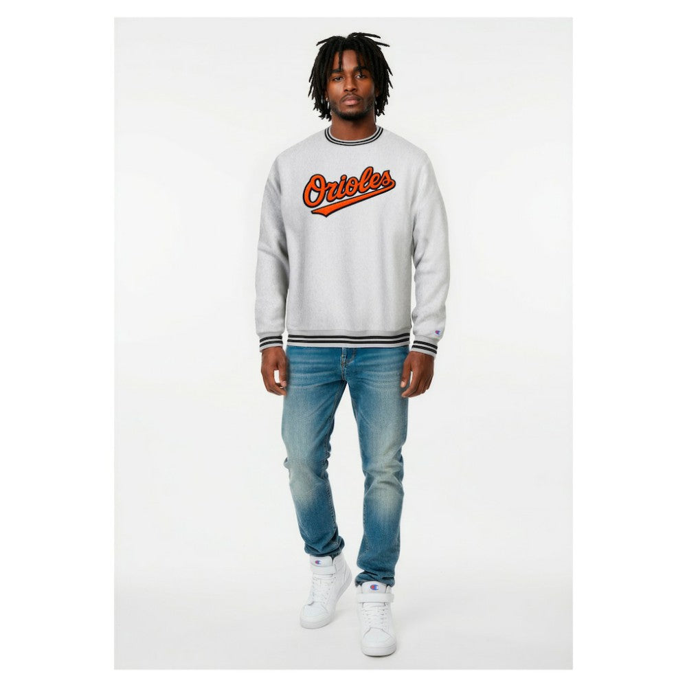 Baltimore Orioles Champion Reverse Weave Sweatshirt - Heather Gray Sweatshirts