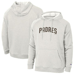 San Diego Padres Champion Triumph Tri-Blend Raglan Hoodie - Heathered Core Ultra Light Grey Hoodies