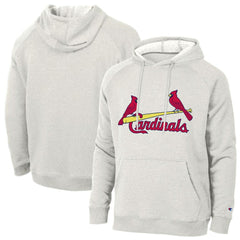 St. Louis Cardinals Champion Triumph Tri-Blend Raglan Hoodie - Heathered Core Ultra Light Grey Hoodies