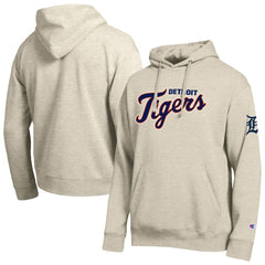 Detroit Tigers Champion All Star Chenille Patch Hoodie - Oatmeal Hoodies
