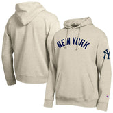 New York Yankees Champion All Star Chenille Patch Hoodie - Oatmeal Hoodies