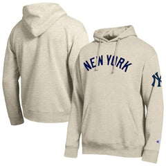 New York Yankees Champion All Star Chenille Patch Hoodie - Oatmeal Hoodies