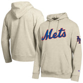 New York Mets Champion All Star Chenille Patch Hoodie - Oatmeal Hoodies