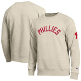 Philadelphia Phillies Champion All-Star Soft Felt Sweatshirt - Oatmeal Sweatshirts