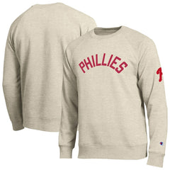 Philadelphia Phillies Champion All-Star Soft Felt Sweatshirt - Oatmeal Sweatshirts