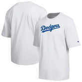 Los Angeles Dodgers Champion All Star Arched Chenille Wordmark T-Shirt - White T-shirts