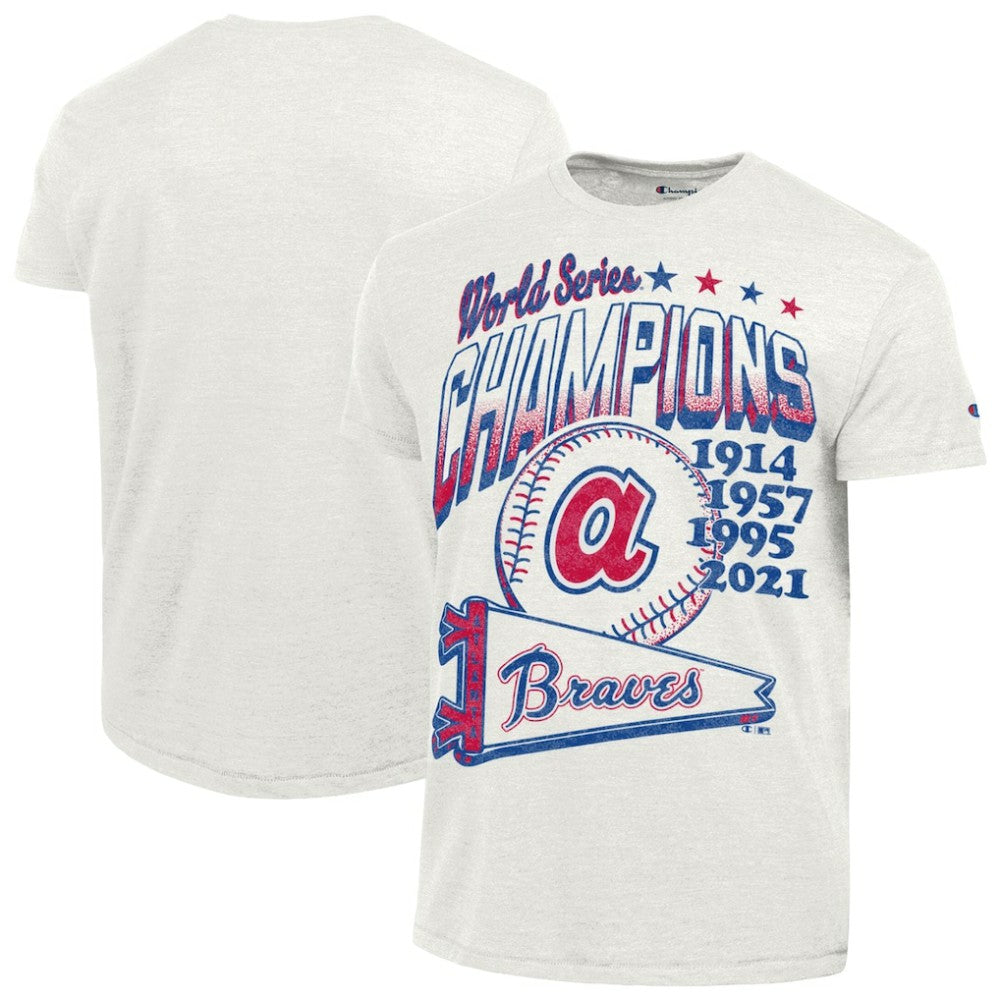 Atlanta Braves Champion Winning Tradition Cooperstown Tri-Blend T-Shirt - White T-shirts
