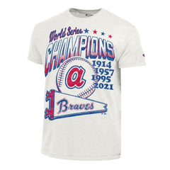 Atlanta Braves Champion Winning Tradition Cooperstown Tri-Blend T-Shirt - White T-shirts