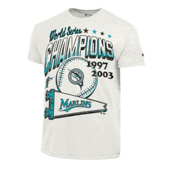 Miami Marlins Champion Winning Tradition Cooperstown Tri-Blend T-Shirt - White T-shirts