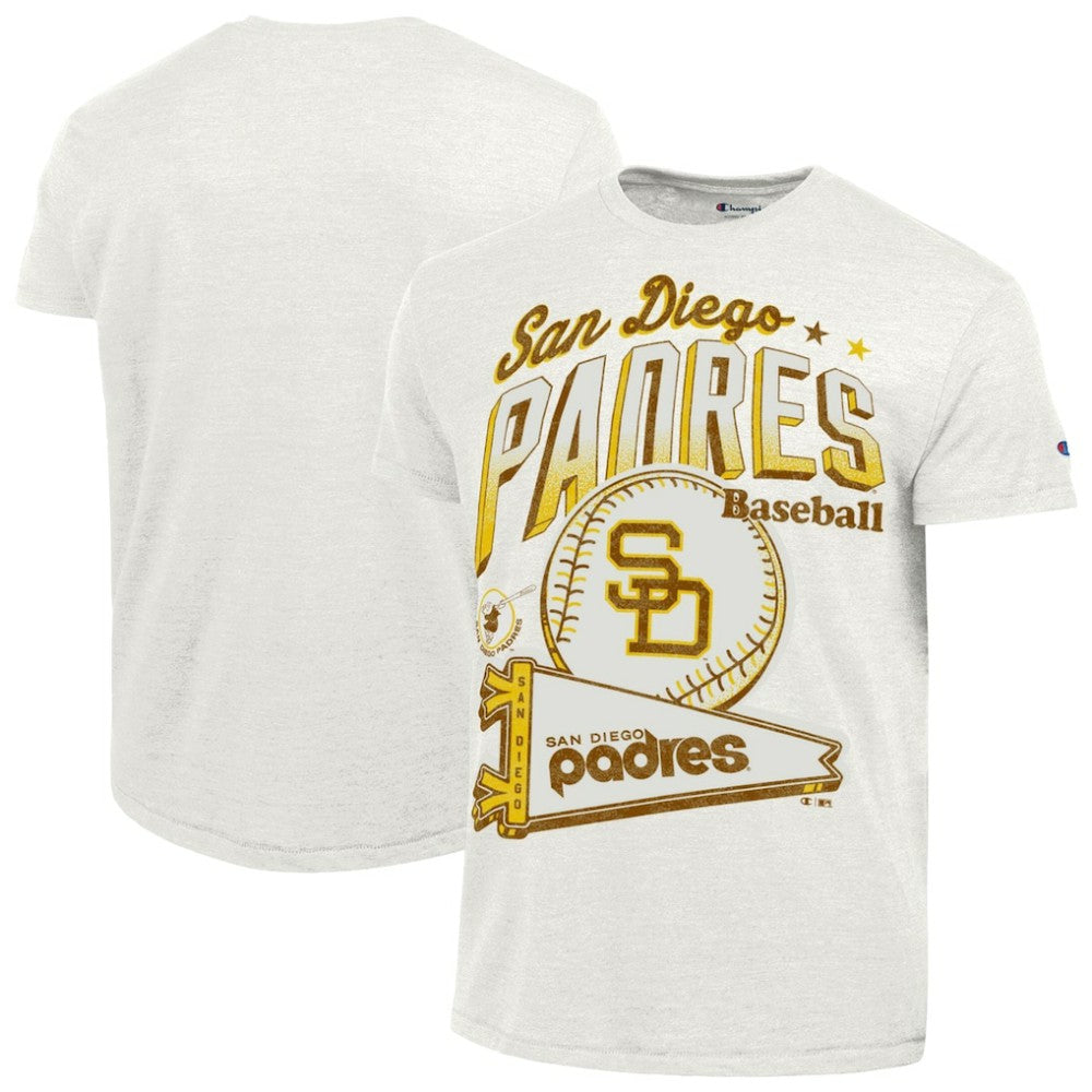 San Diego Padres Champion Winning Tradition Cooperstown Tri-Blend T-Shirt - White T-shirts