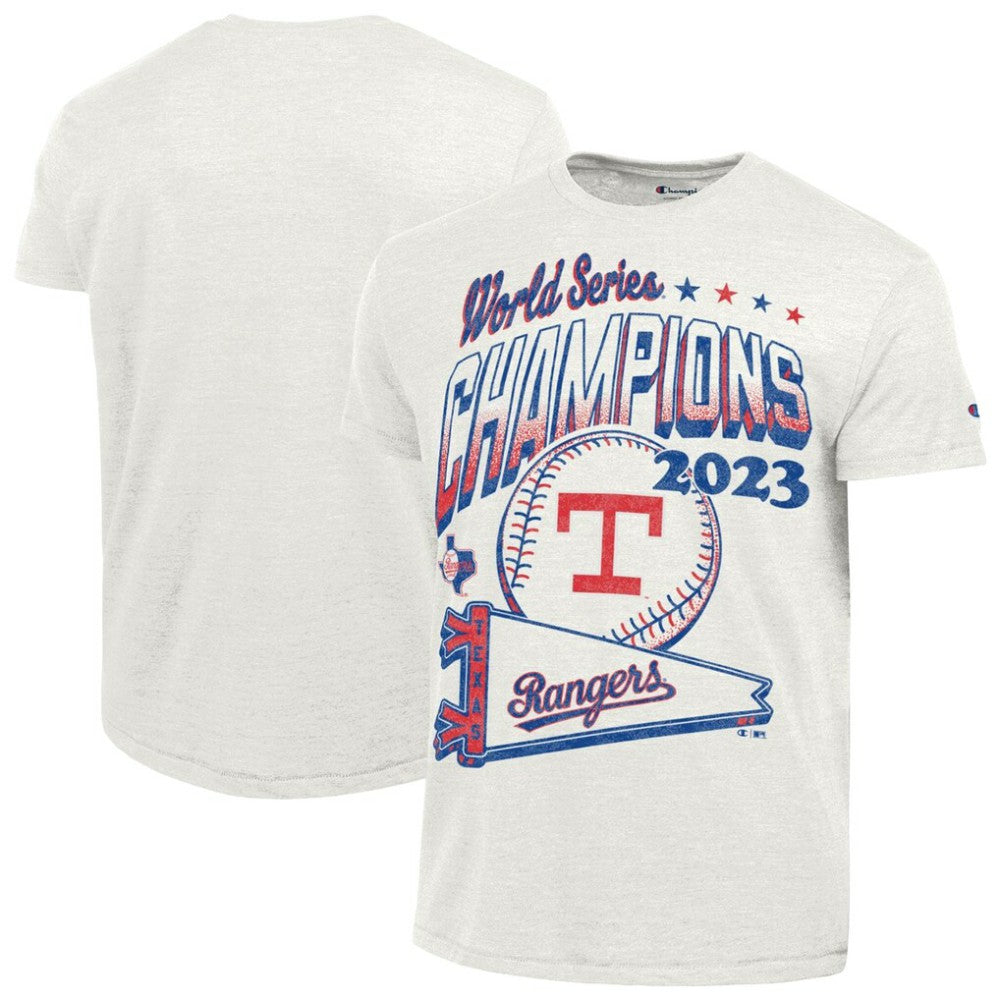 Texas Rangers Champion Winning Tradition Cooperstown Tri-Blend T-Shirt - White T-shirts
