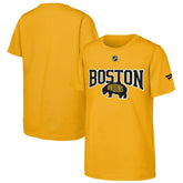 NHL Boston Bruins Fanatics Youth 2026 NHL Stadium Series Authentic Locker Room T-Shirt - Gold
