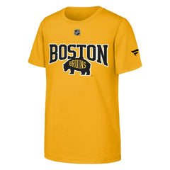 NHL Boston Bruins Fanatics Youth 2026 NHL Stadium Series Authentic Locker Room T-Shirt - Gold