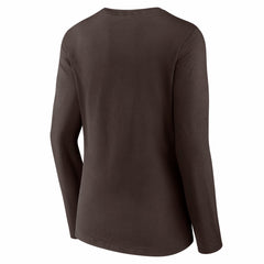 Cleveland Browns Women's Hustle Long Sleeve V-Neck T-Shirt Brown
