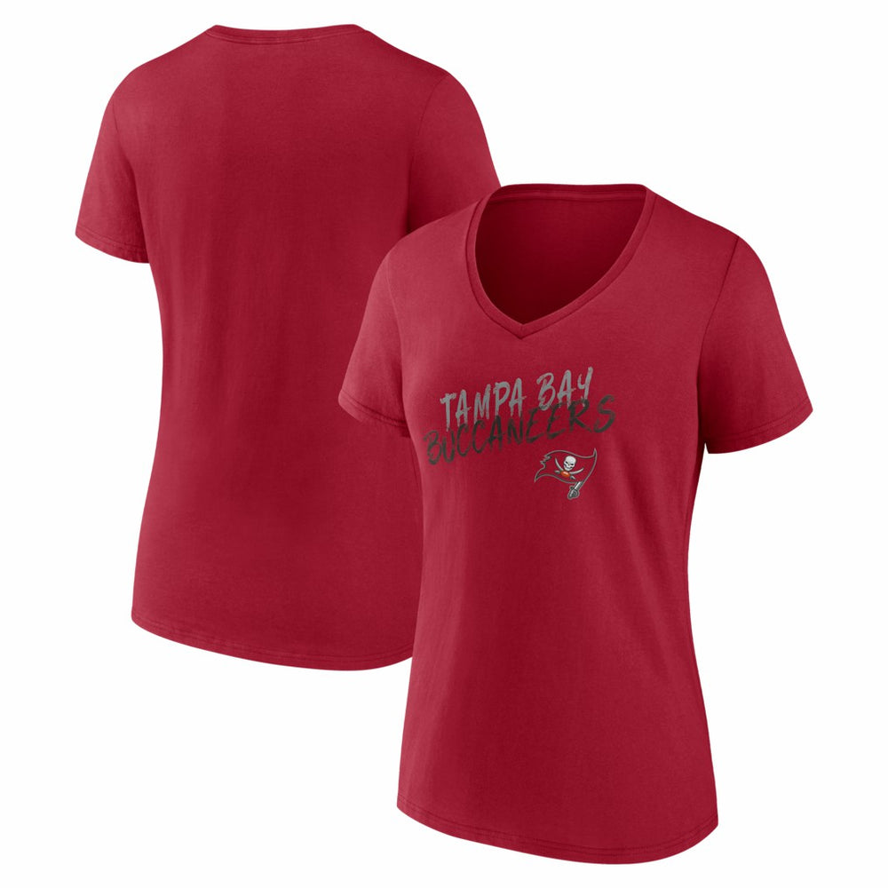Tampa Bay Buccaneers Women's Hustle V-Neck T-Shirt Red