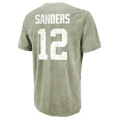 Shedeur Sanders Cleveland Browns Majestic Threads Mineral Wash Name & Number T-Shirt Moss Green