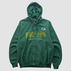 Green Bay Packers Team Edition Apparel 2010s Hooded Full Zip Sweatshirt Green Vintage