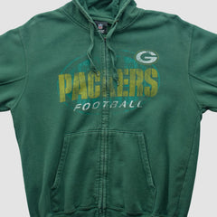 Green Bay Packers Team Edition Apparel 2010s Hooded Full Zip Sweatshirt Green Vintage