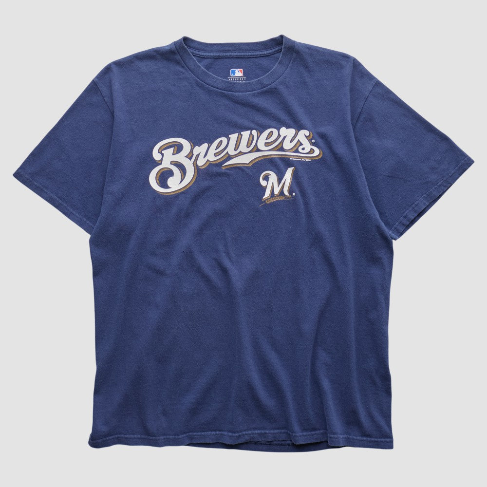 Milwaukee Brewers MLB 2000s T-shirt - Navy - M by Fanatics Real Vintage T-shirts