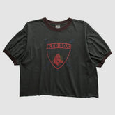 Boston Red Sox Majestic 2000s T-shirt - Charcoal - S by Fanatics Real Vintage T-shirts