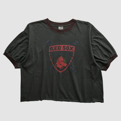 Boston Red Sox Majestic 2000s T-shirt - Charcoal - S by Fanatics Real Vintage T-shirts
