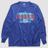 New York Giants NFL 2008 Long Sleeve T-shirt Blue Vintage