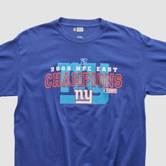 New York Giants NFL 2008 Long Sleeve T-shirt Blue Vintage
