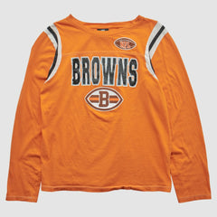 Cleveland Browns NFL 2010s Long Sleeve T-shirt Orange Vintage