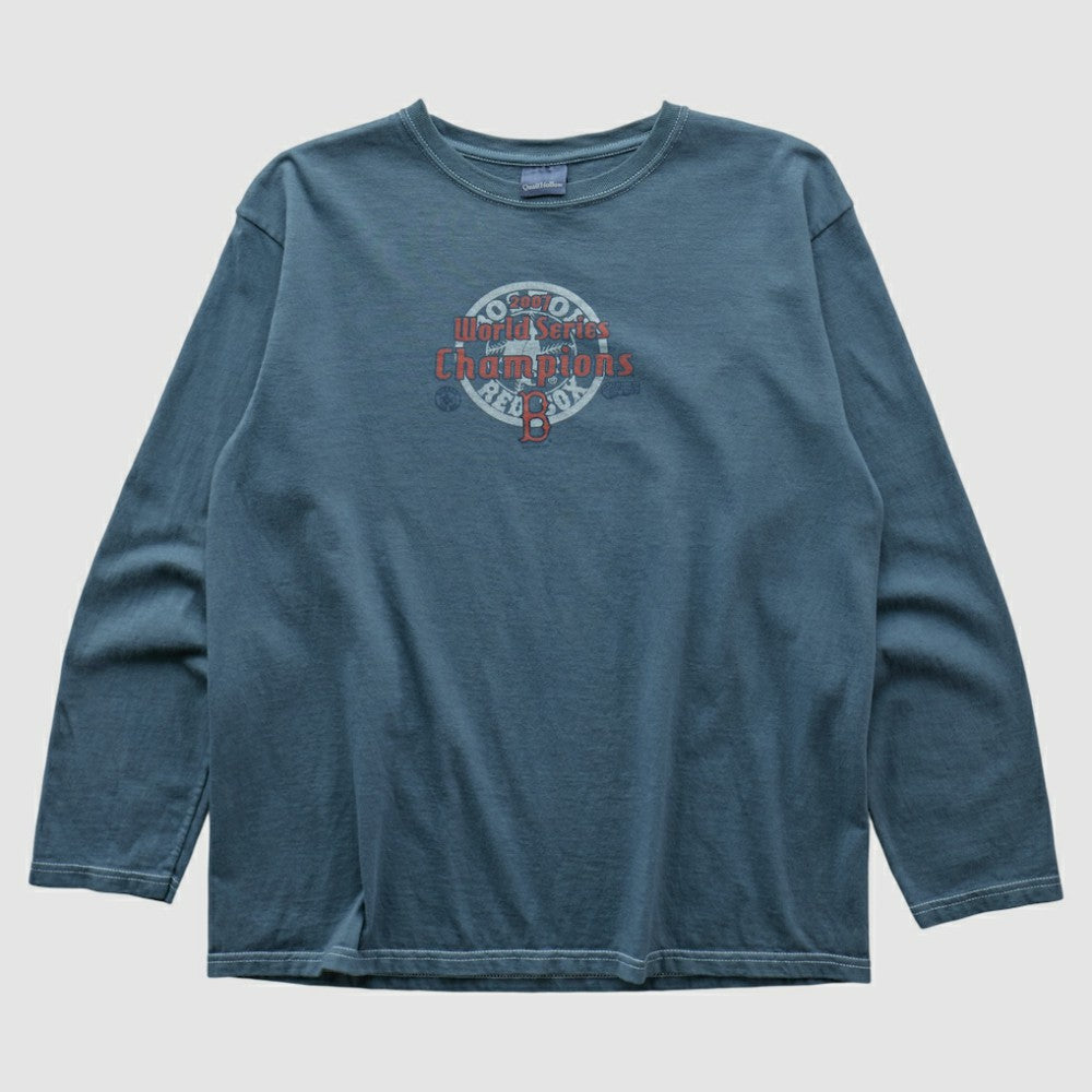 Boston Red Sox Quail Hollow 2000s Long Sleeve T-shirt - Blue - S by Fanatics Real Vintage T-shirts
