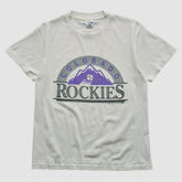Colorado Rockies Trench 90s T-shirt - White - XXS by Fanatics Real Vintage T-shirts